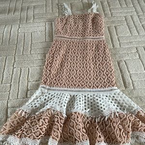 INA lace knitted pink dress